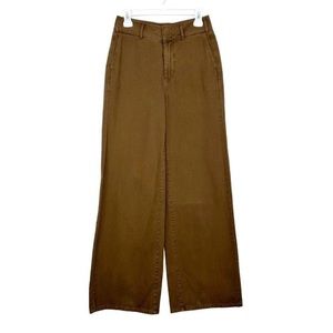 Good American Relaxed Skate Wide Leg Pants Women’s Size 25 Brown High Rise